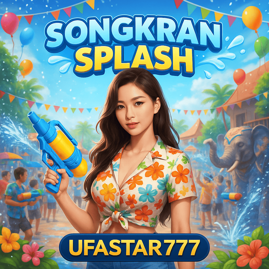 SONGKRAN SPLASH สล็อตเทศกาลสงกรานต์สดชื่นจาก UFASTAR777 โบนัสจัดเต็ม