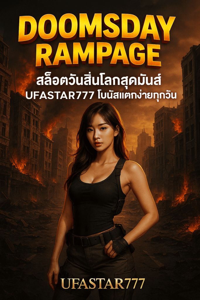 DOOMSDAY RAMPAGE สล็อตวันสิ้นโลกสุดมันส์ UFASTAR777 โบนัสแตกง่ายทุกวัน