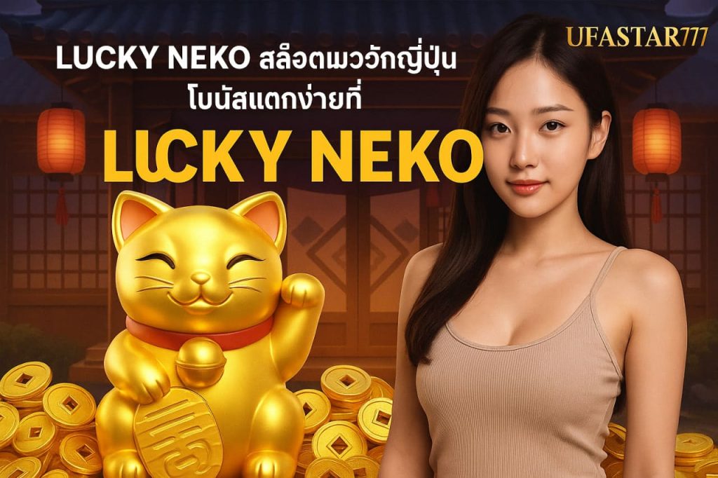 LUCKY NEKO สล็อตแมวนำโชคญี่ปุ่น โบนัสแตกง่ายที่ UFASTAR777