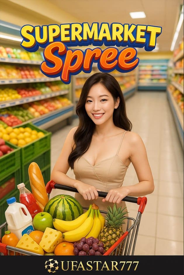 SUPERMARKET SPREE เกมสล็อตซูเปอร์มาร์เก็ตจาก UFASTAR777 สนุกช้อปกระจาย โบนัสแตกง่ายทุกการหมุน