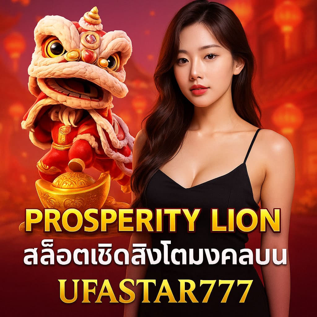 PROSPERITY LION สล็อตเชิดสิงโตมงคลบน UFASTAR777 โบนัสจัดเต็ม